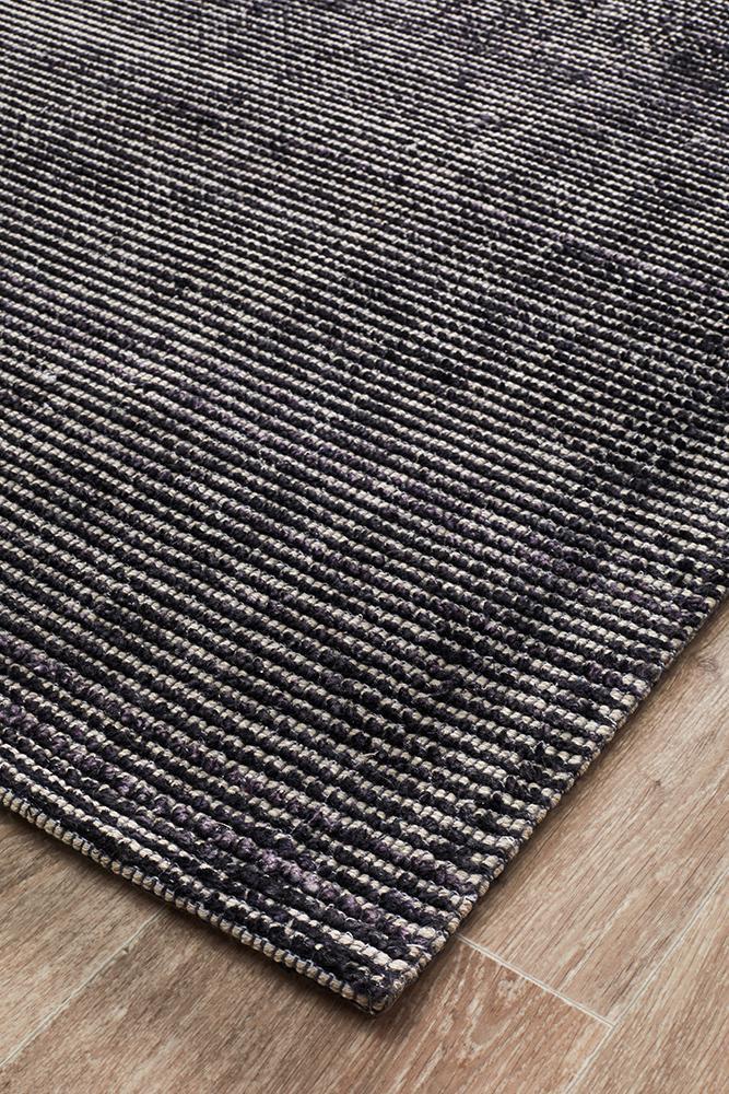 Ally Modern Black Hand Loomed Rug