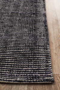 Thumbnail for Ally Modern Black Hand Loomed Rug