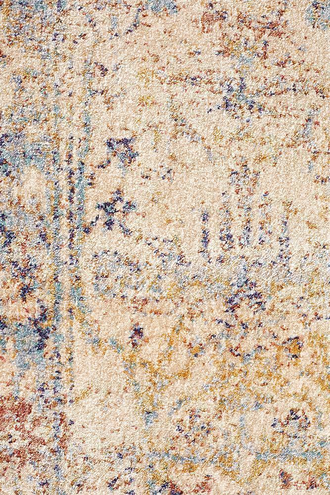 Evelyn Sand Multi-Colour Distressed Rug