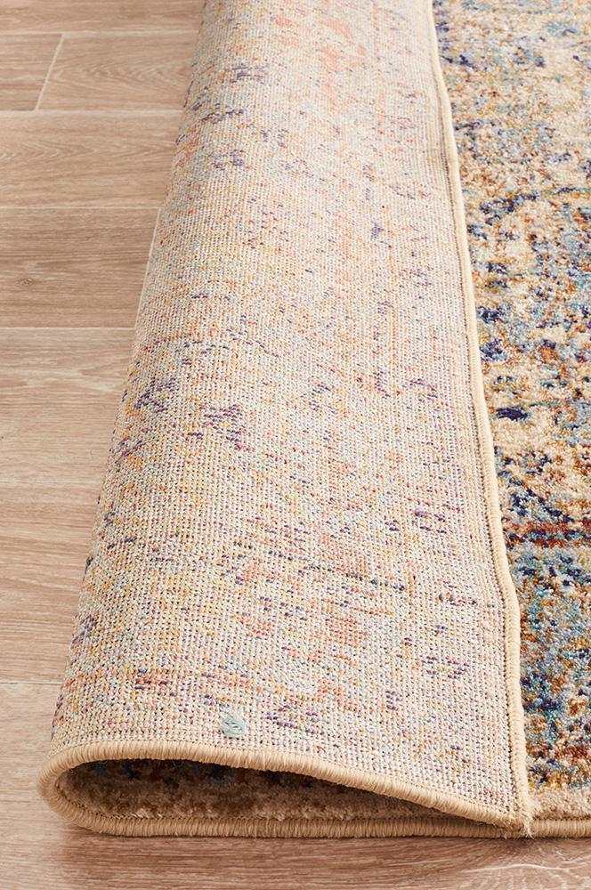 Evelyn Sand Multi-Colour Distressed Rug