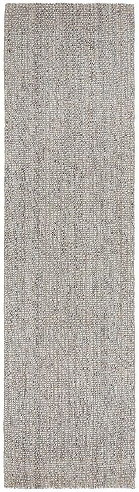 Lily Scandi Grey Wool & Jute Rug