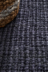 Thumbnail for Asha Navy Jute Rug