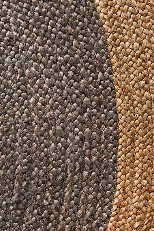 Serena Dark Brown & Natural Round Jute Rug