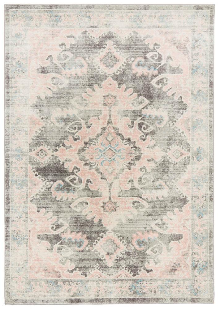 April Vintage Pink & Grey Rug