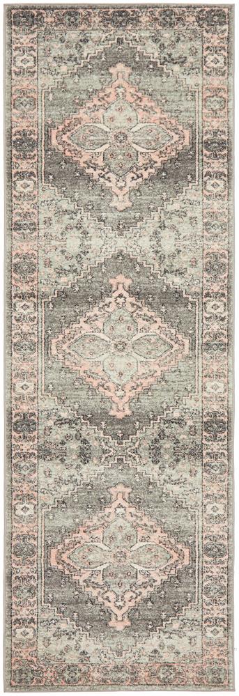 Stacie Vintage Pink & Grey Rug