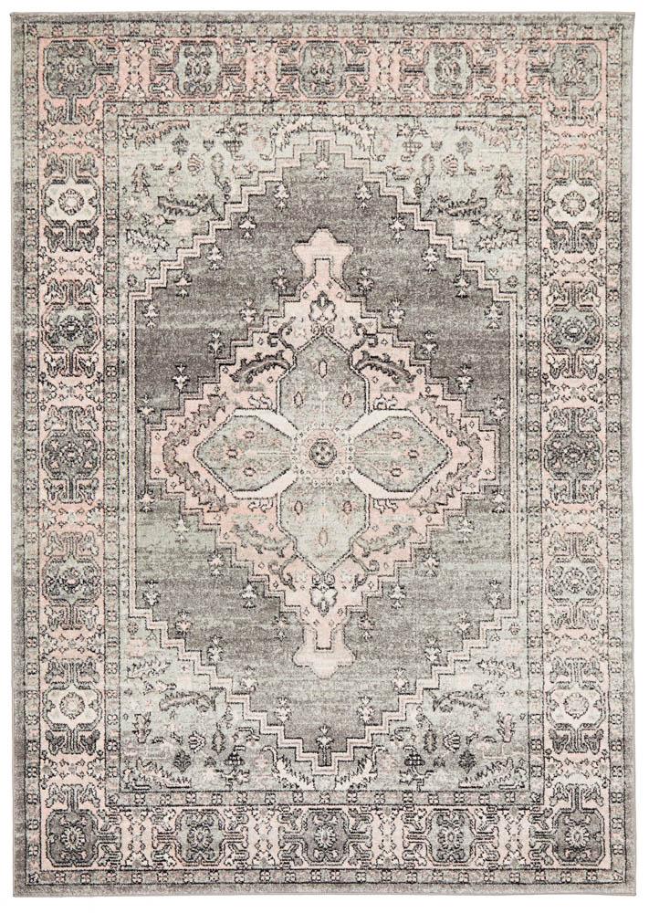 Stacie Vintage Pink & Grey Rug