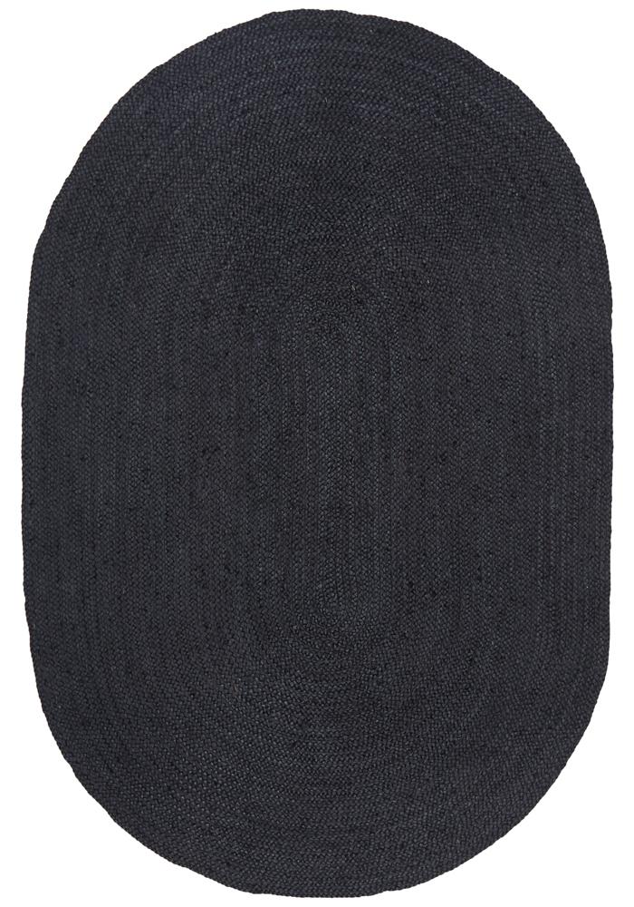 Kai Black Jute Oval Rug