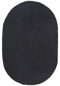 Thumbnail for Kai Black Jute Oval Rug