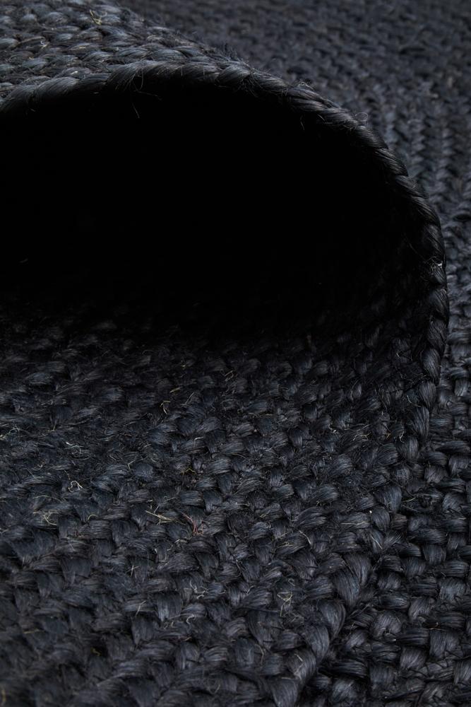 Kai Black Jute Oval Rug