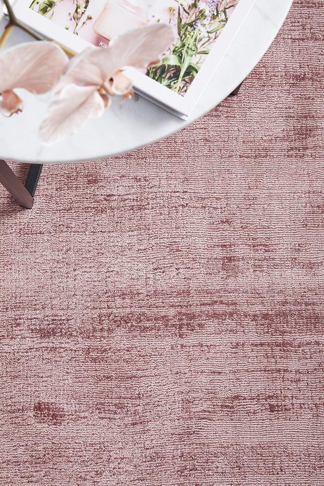 Chelsea Blush Pink Modern Viscose Rug