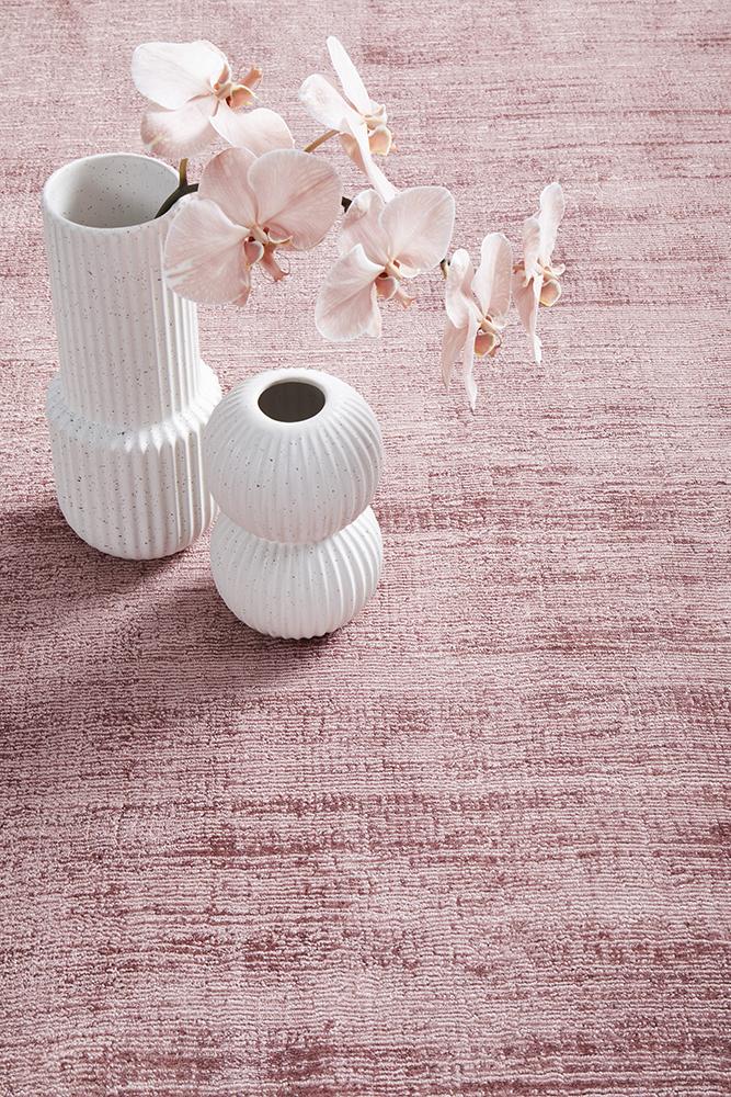 Chelsea Blush Pink Modern Viscose Rug