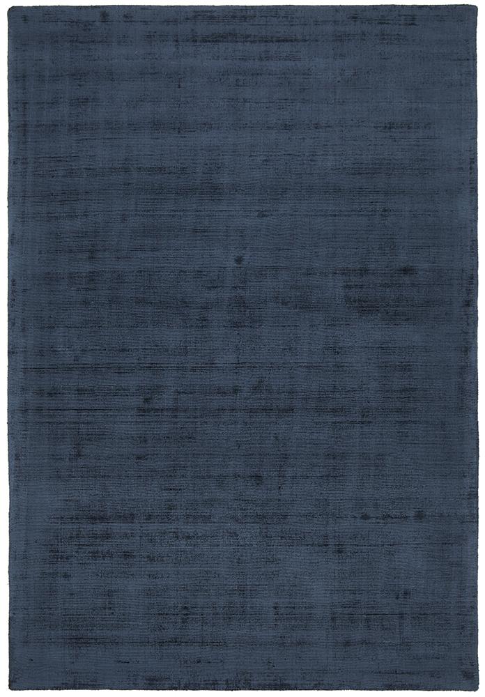 Chelsea Navy Blue Modern Viscose Rug