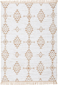 Thumbnail for Quinton Bodhi Natural & White Jute Bohemian Tribal Pattern Rug