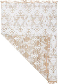 Thumbnail for Rosa Bodhi Natural & White Jute Bohemian Tribal Pattern Rug