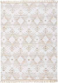 Thumbnail for Rosa Bodhi Natural & White Jute Bohemian Tribal Pattern Rug