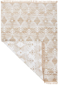 Thumbnail for Rosa Bodhi Natural & White Jute Bohemian Tribal Pattern Rug