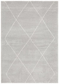 Thumbnail for Elle Modern Diamond Print Grey Power Loomed Rug