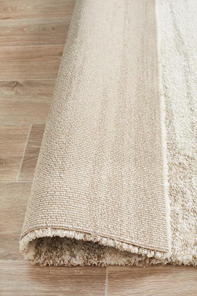 Abby Abstract Beige Power Loomed Rug