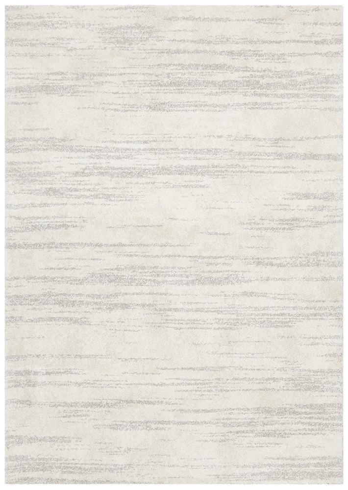 Abby Abstract Grey & Ivory Power Loomed Rug