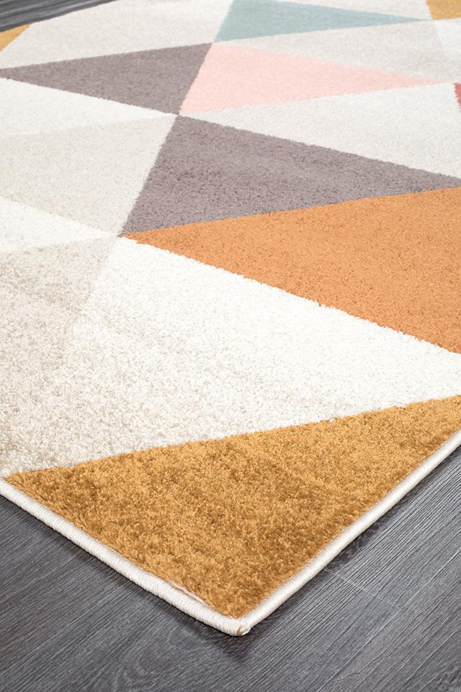 Tilly Geometric Multi-Colour Triangle Pattern Rug