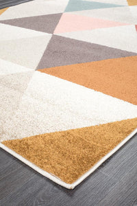 Thumbnail for Tilly Geometric Multi-Colour Triangle Pattern Rug