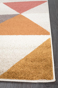 Thumbnail for Tilly Geometric Multi-Colour Triangle Pattern Rug