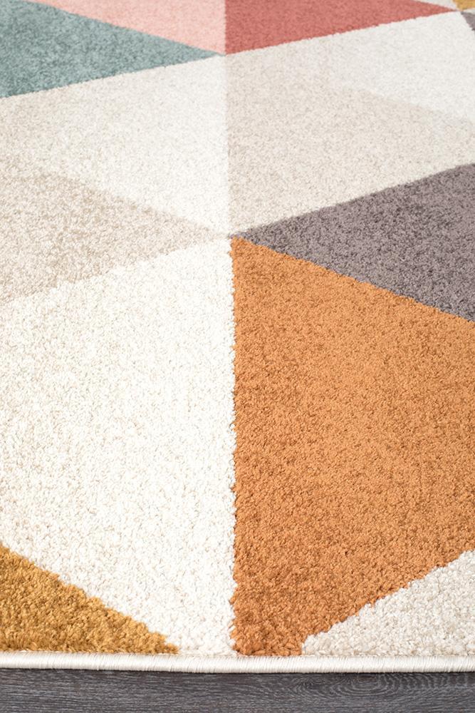 Tilly Geometric Multi-Colour Triangle Pattern Rug