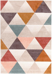 Thumbnail for Tilly Geometric Multi-Colour Triangle Pattern Rug