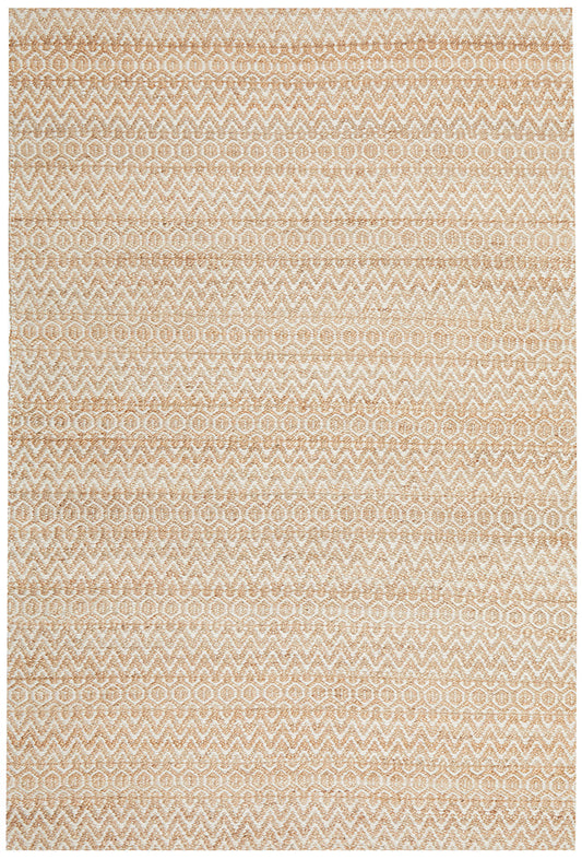 Cali Dune Eco-Friendly Natural Two-Tone Patterned Jute Rug