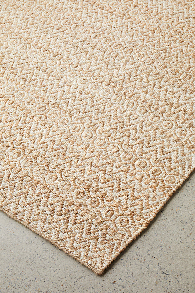 Cali Dune Eco-Friendly Natural Two-Tone Patterned Jute Rug