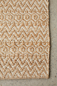 Thumbnail for Cali Dune Eco-Friendly Natural Two-Tone Patterned Jute Rug