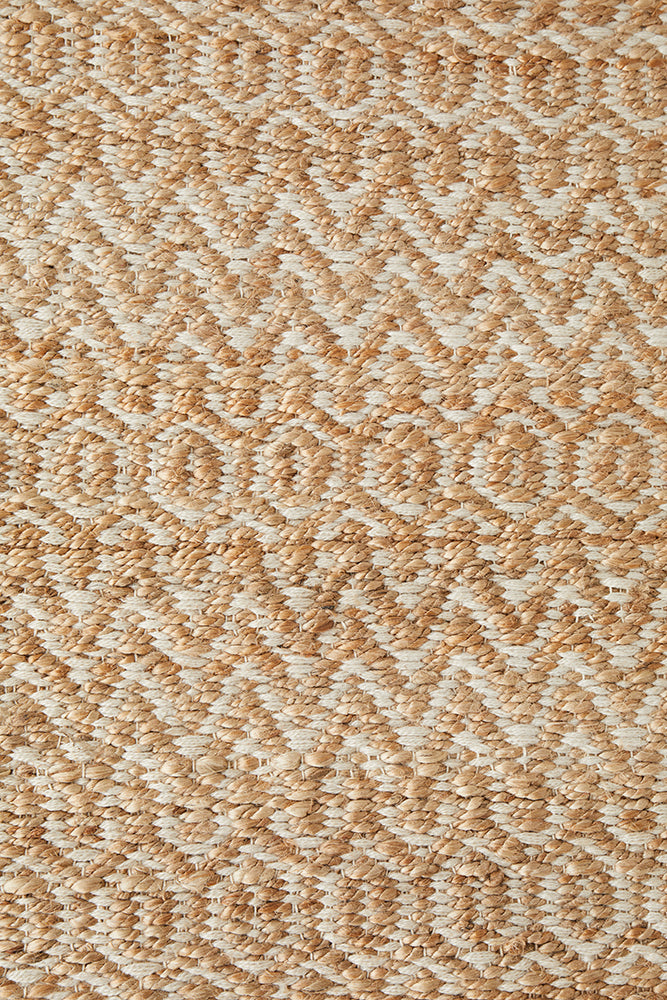 Cali Dune Eco-Friendly Natural Two-Tone Patterned Jute Rug