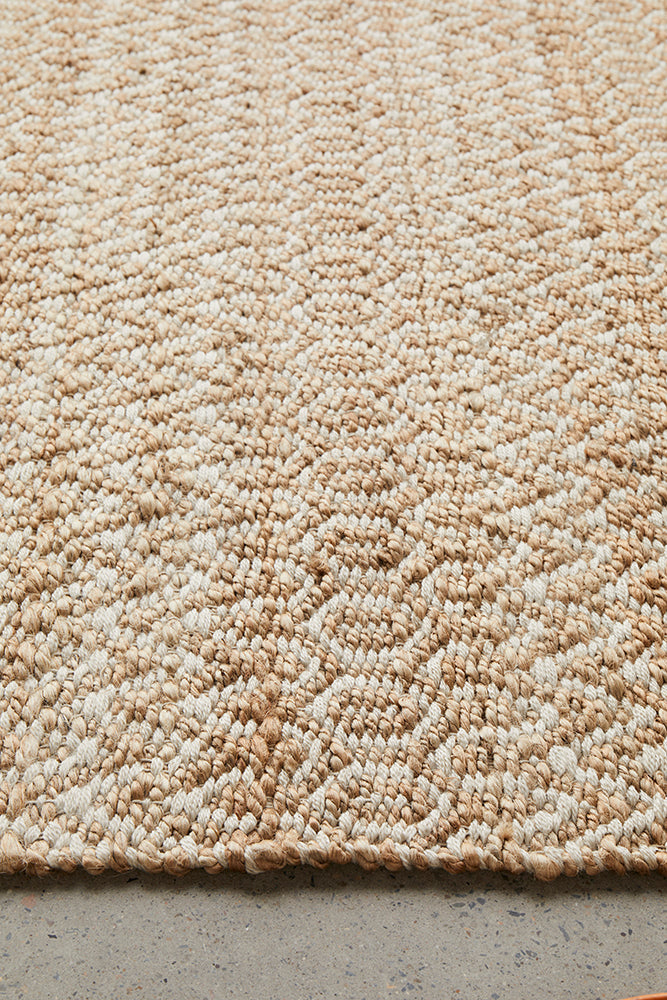 Cali Dune Eco-Friendly Natural Two-Tone Patterned Jute Rug