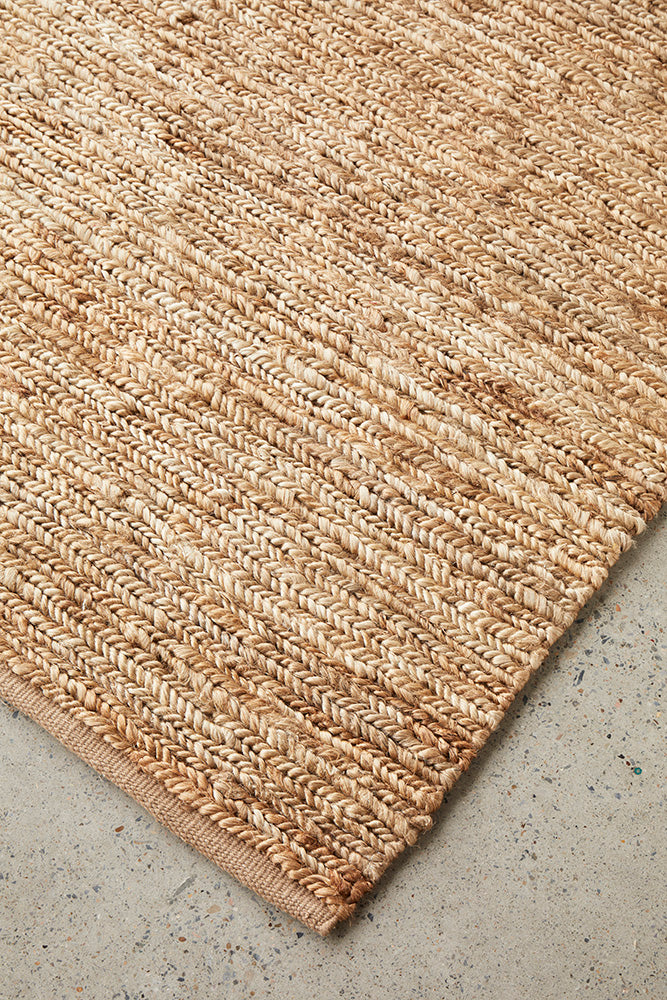 Rave Dune Natural Jute Textured Hand Loomed Eco-Friendly Rug