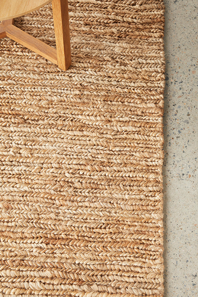 Rave Dune Natural Jute Textured Hand Loomed Eco-Friendly Rug