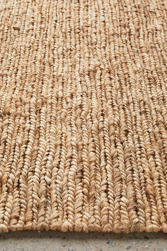 Rave Dune Natural Jute Textured Hand Loomed Eco-Friendly Rug