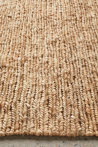 Thumbnail for Rave Dune Natural Jute Textured Hand Loomed Eco-Friendly Rug