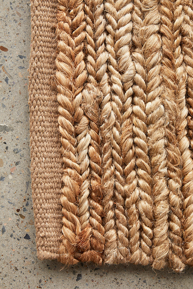 Rave Dune Natural Jute Textured Hand Loomed Eco-Friendly Rug