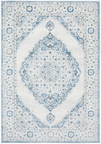 Thumbnail for Emily Traditional Blue & White Floral Pattern Rug