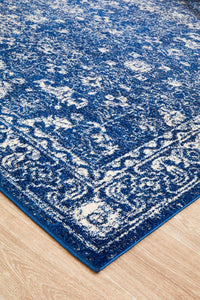 Thumbnail for Avery Transitional Navy & White Rug