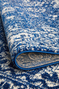 Thumbnail for Avery Transitional Navy & White Rug