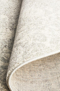 Thumbnail for Miley Transitional Light Grey Round Rug