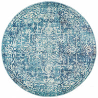 Thumbnail for Masie Transitional Blue Haven Round Rug