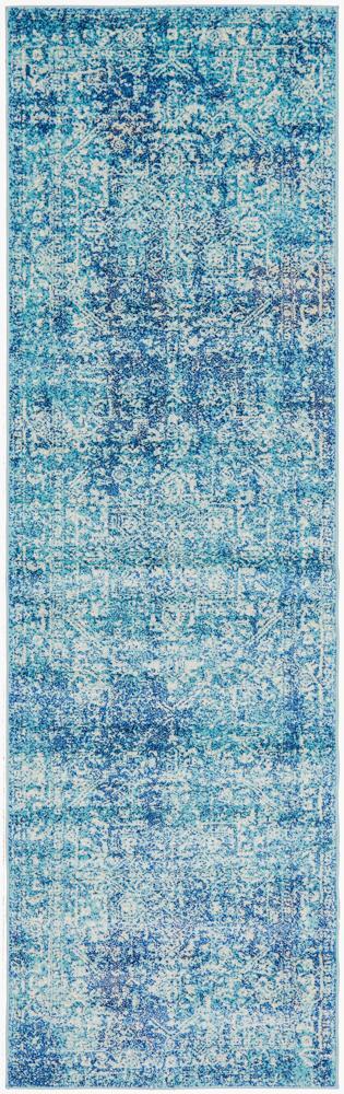 Masie Transitional Blue & White Rug hall runner