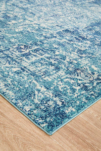 Thumbnail for Masie Transitional Blue & White Rug