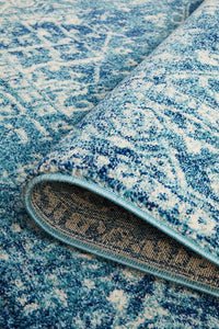 Thumbnail for Masie Transitional Blue & White Rug