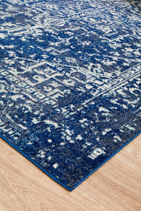 Thumbnail for Esther Transitional Blue & White Rug