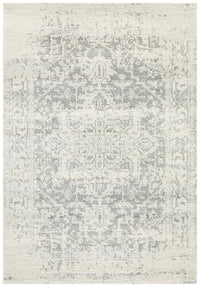 Thumbnail for Camilla Transitional Grey & White Distressed Rug