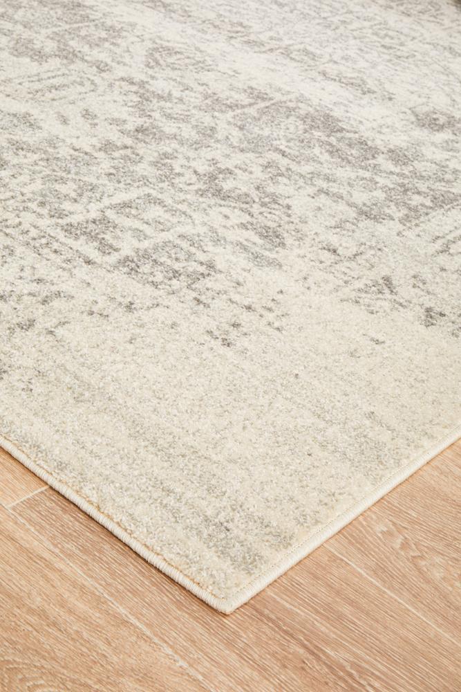 Camilla Transitional Grey & White Distressed Rug