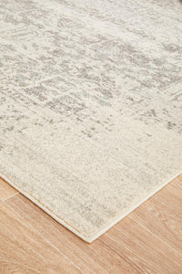 Thumbnail for Camilla Transitional Grey & White Distressed Rug